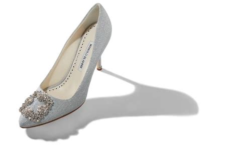 hangisi notturno bride silver metallic fabric jewel buckled pumps|Designer Women Hangisi .